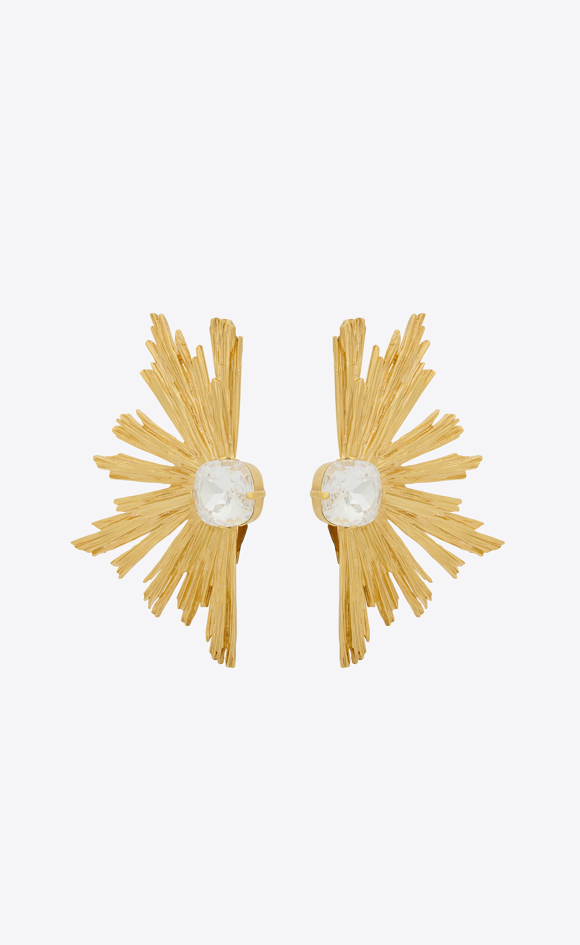crystal sunrise earrings in metal - 2
