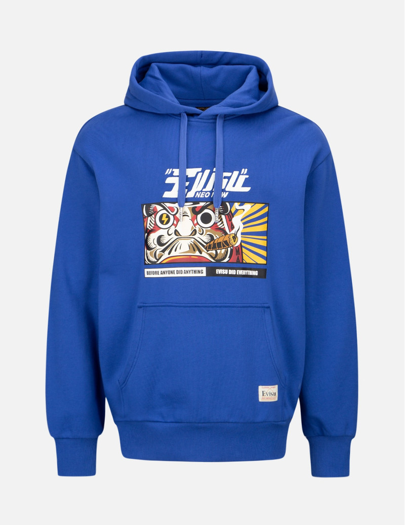 DARUMA BOX PRINT HOODED SWEATSHIRT 1