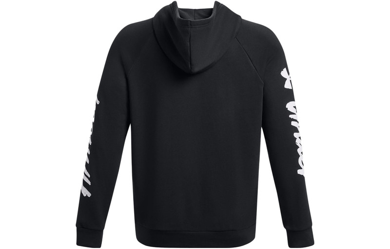 Under Armour Under Armour Rival Fleece Graphic Hoodie 'Black White' 1379760-001 outlook