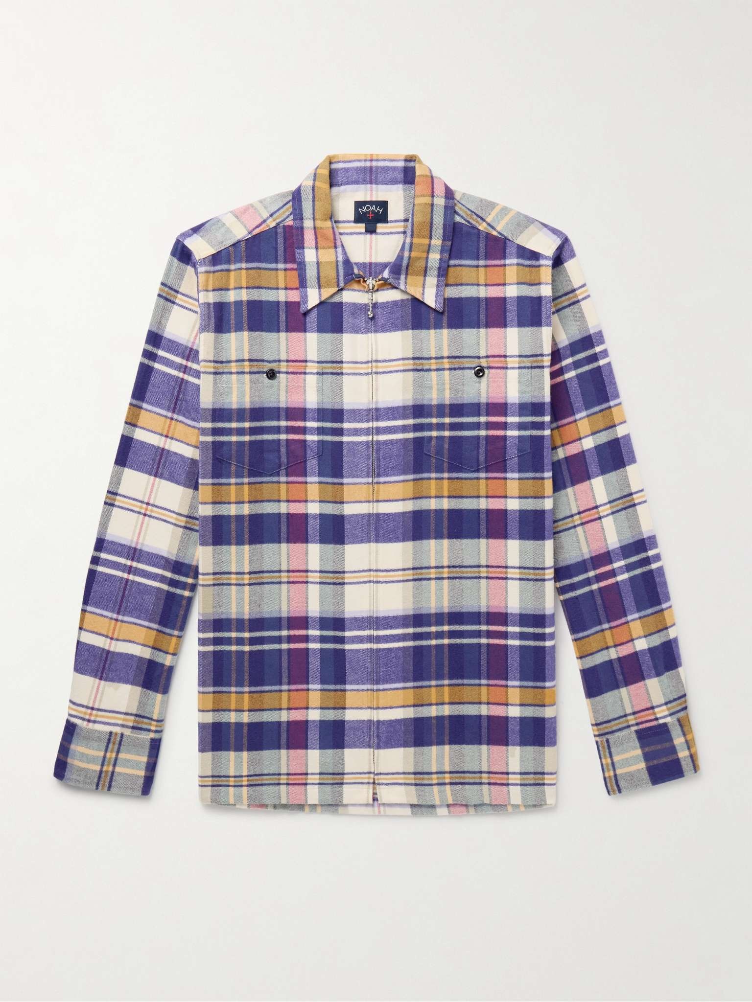 Checked Cotton-Flannel Overshirt - 1