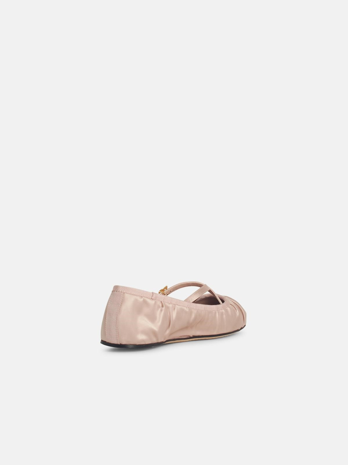 PINK SATIN BALLET FLATS - 3