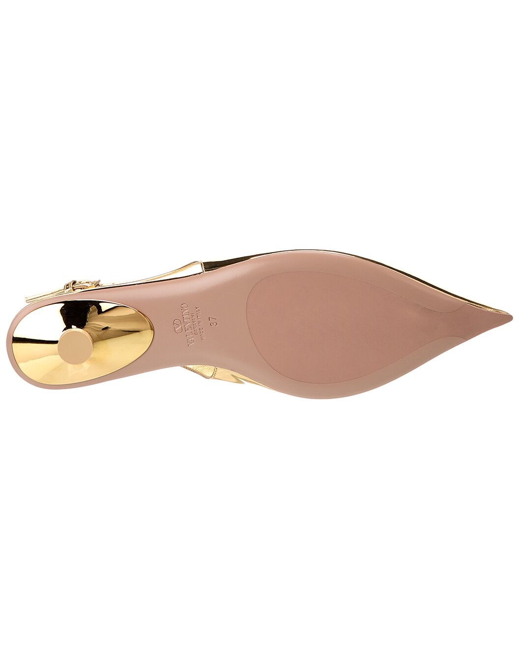 Valentino VLogo Signature Leather Slingback Flat - 4