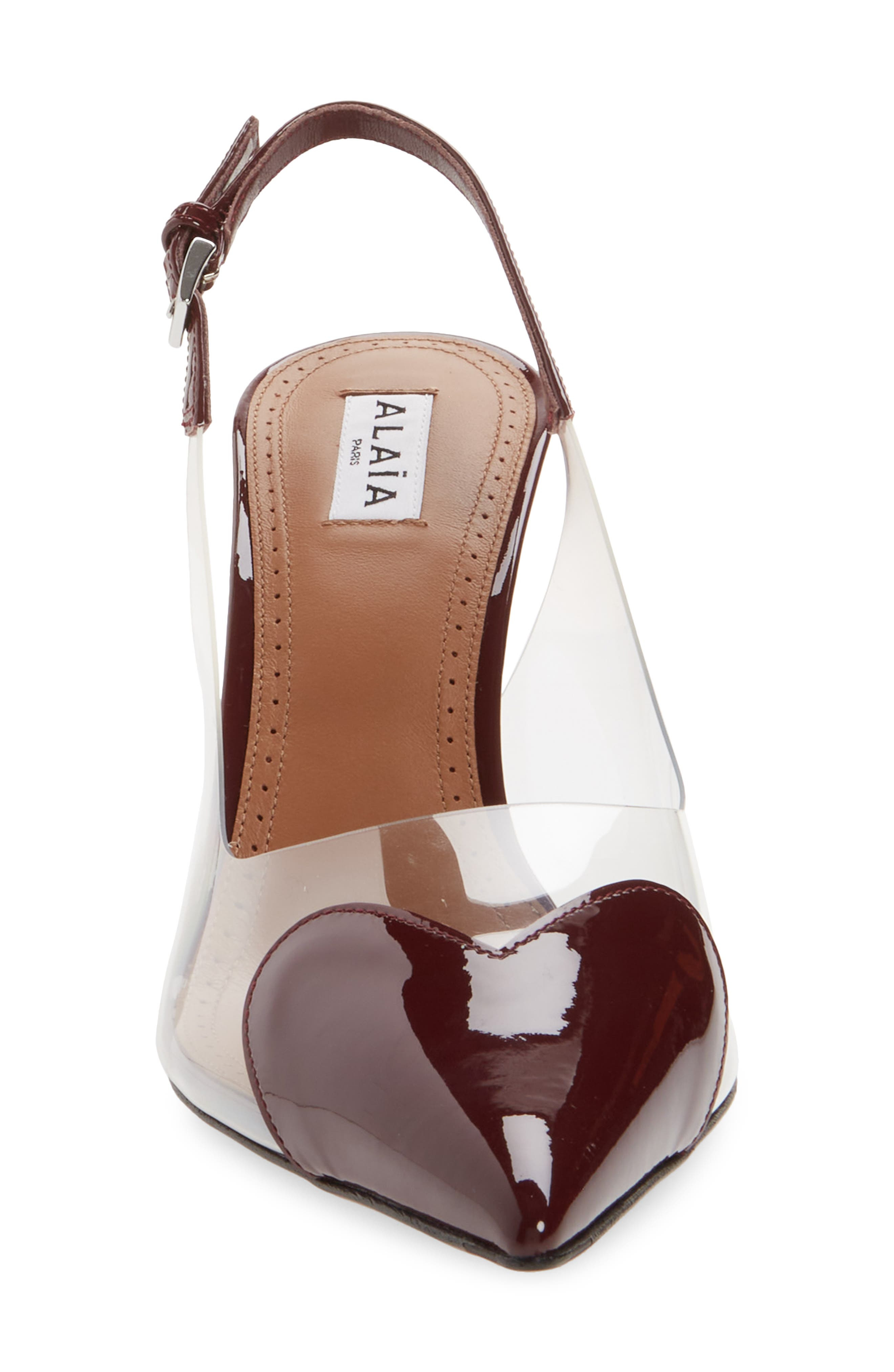 Alaïa Le Coeur Slingback Pump in Rouge Grenat at Nordstrom - 4