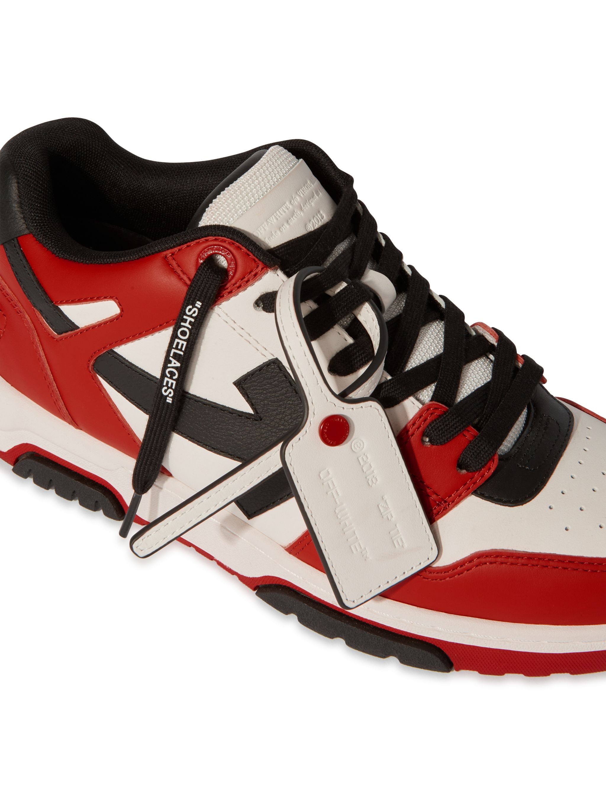 Off-White OFF-WHITE Out Of Office OOO Low Tops Red Black