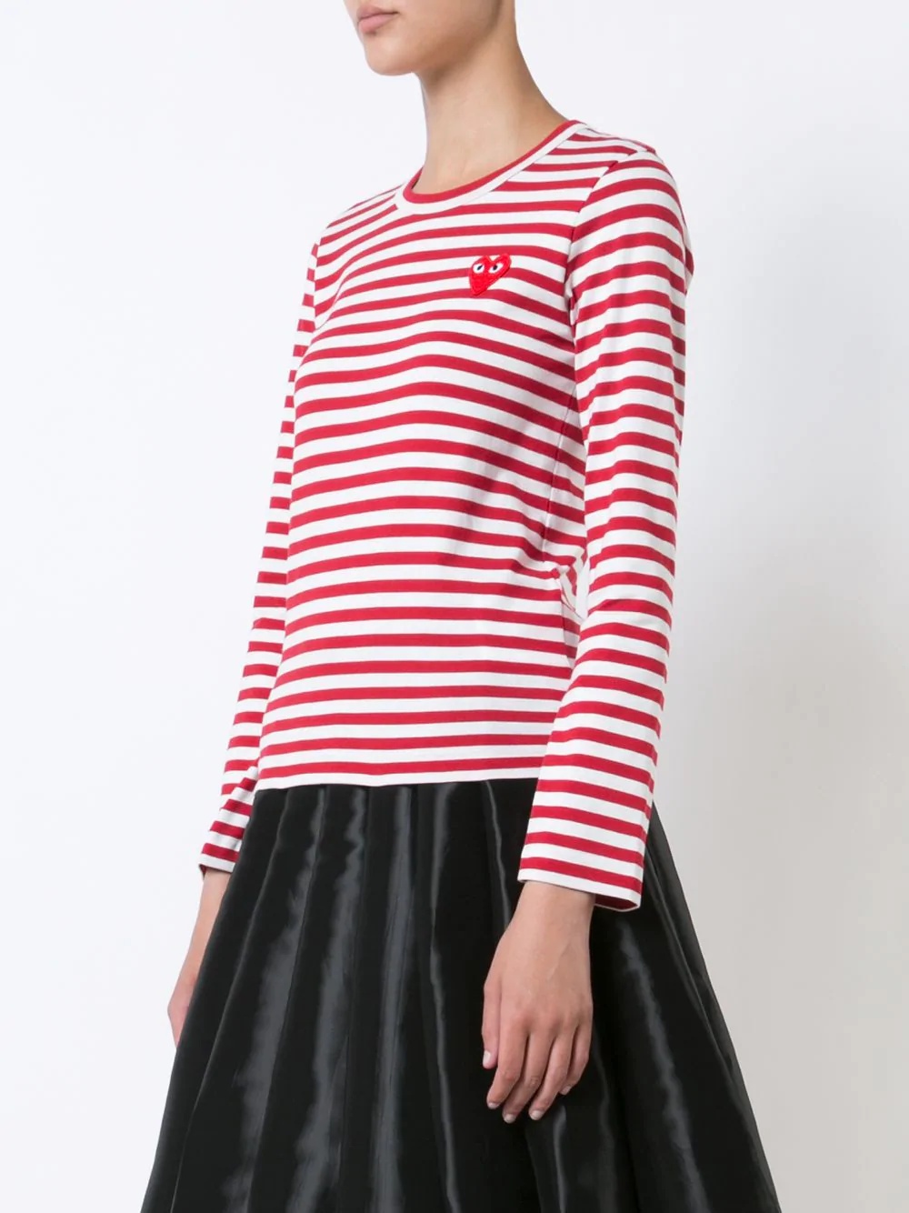 little red heart striped T-shirt - 3