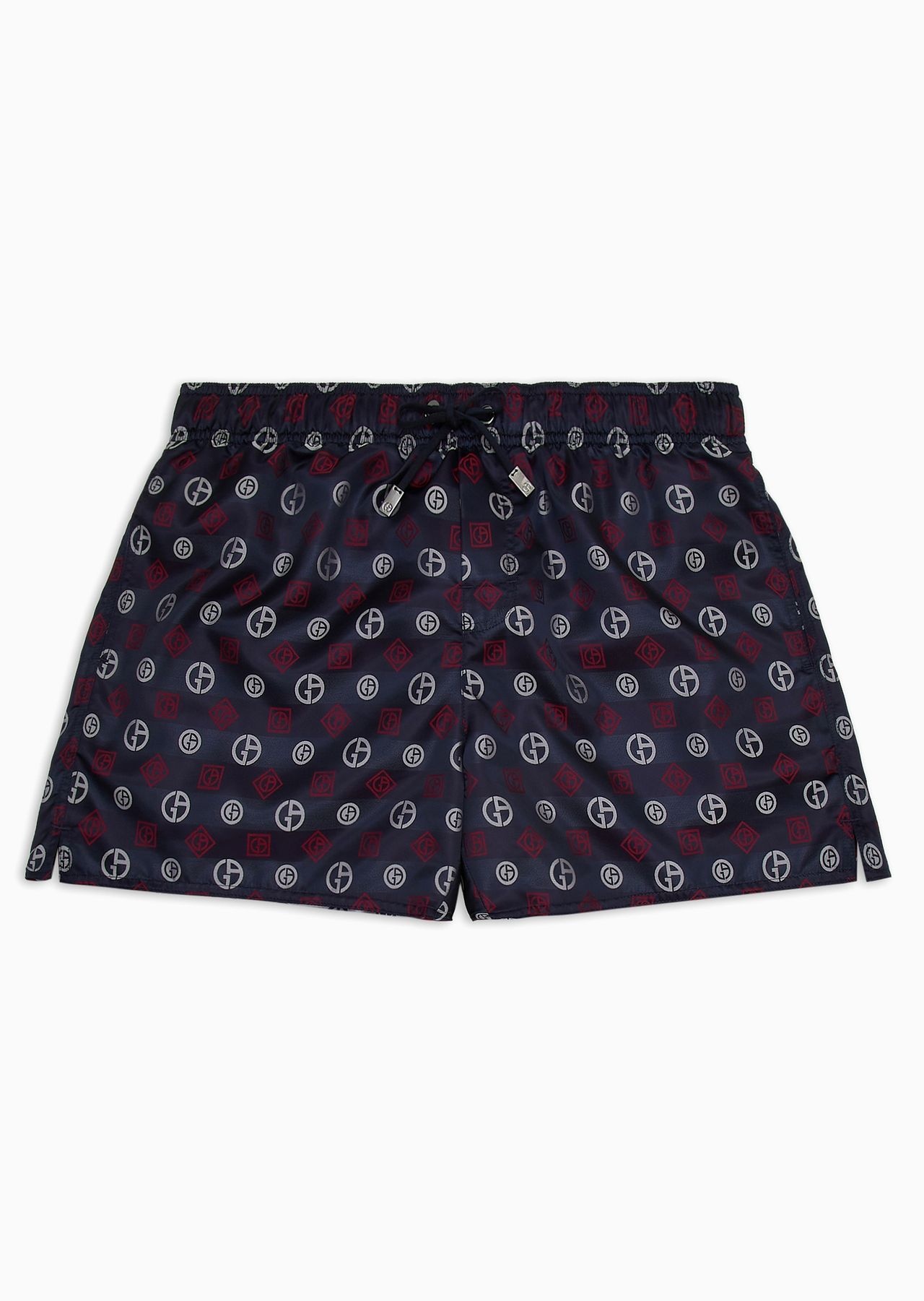 Swim trunks with an all-over logo jacquard - 1