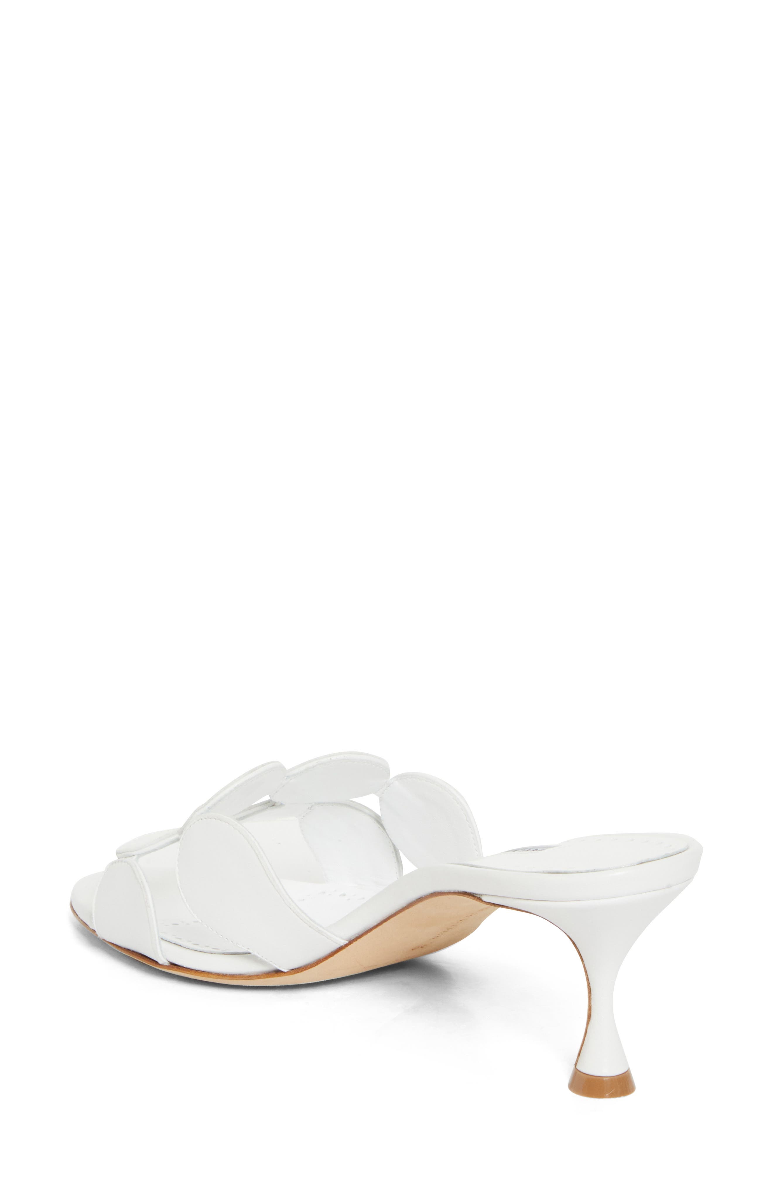 Manolo Blahnik Haribalmu Kitten Heel Sandal in White at Nordstrom - 2