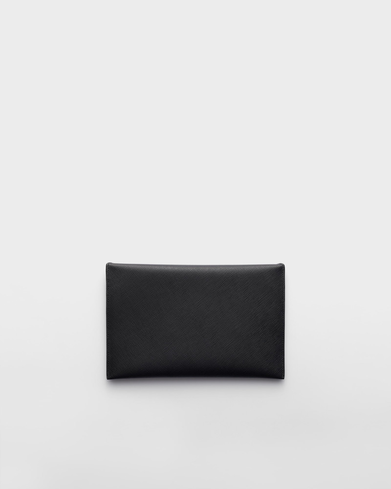 Saffiano leather envelope clutch 3