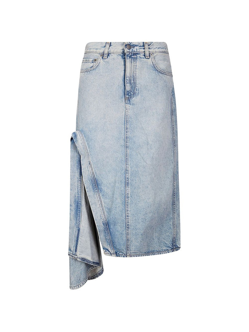 logo-patch draped skirt 1