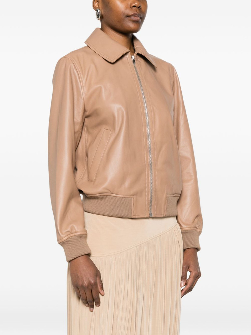 zip-up lambskin jacket 3