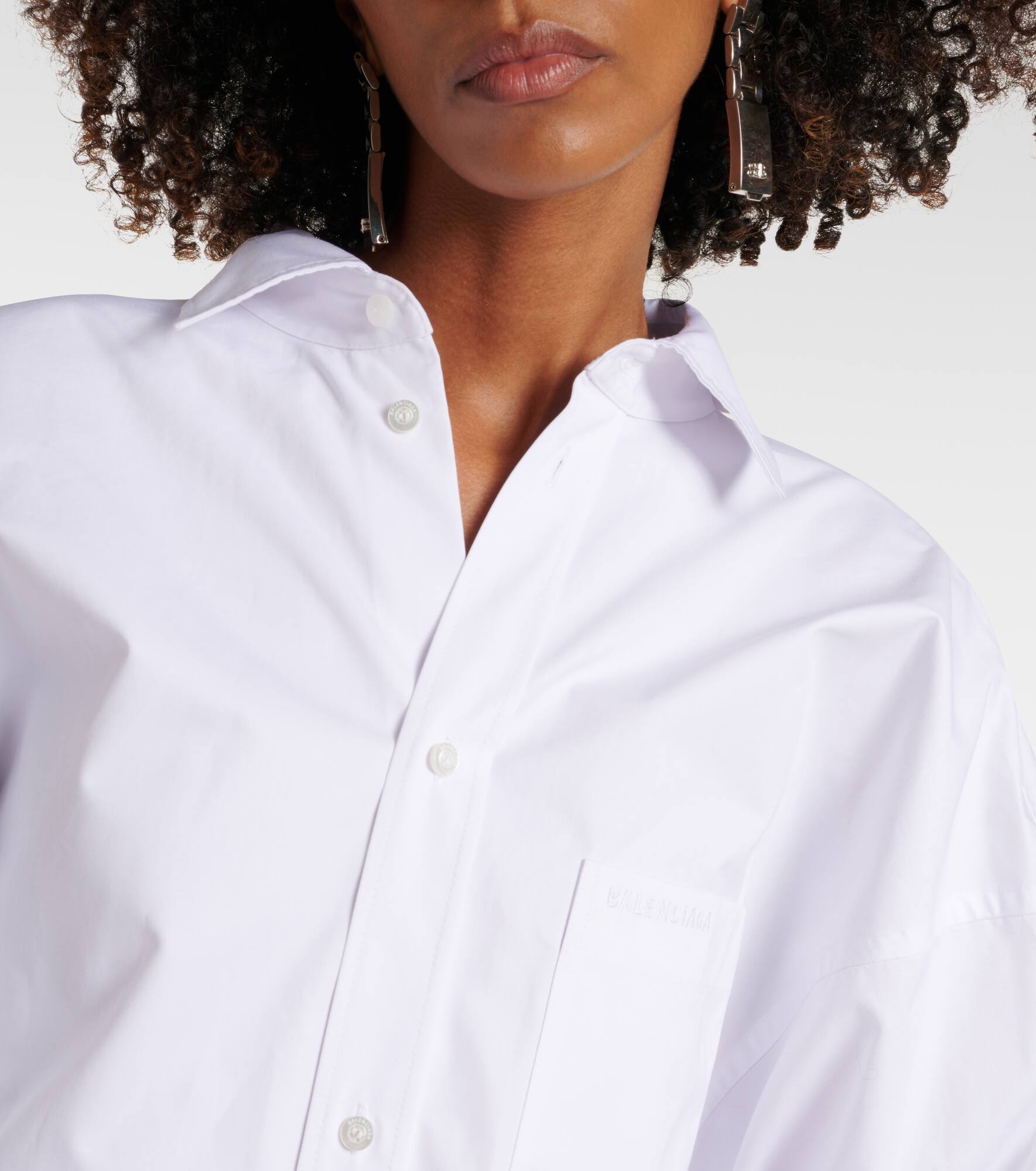 Oversized cotton poplin shirt - 4