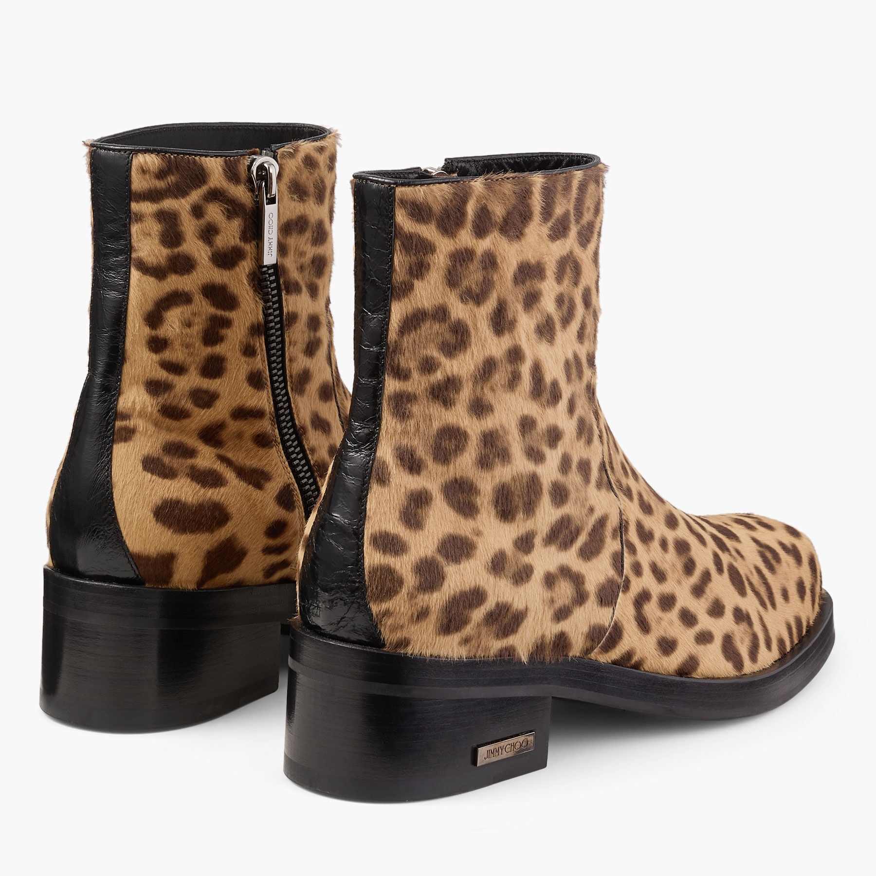 Elias Zip Boot
Natural Leopard Print Pony Zip Boots - 3