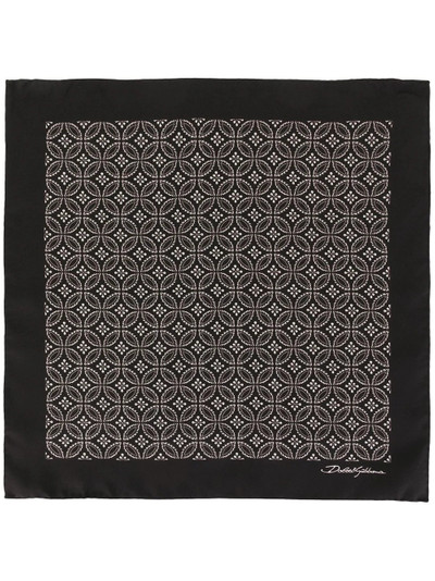 Dolce & Gabbana geometric print silk pocket square outlook