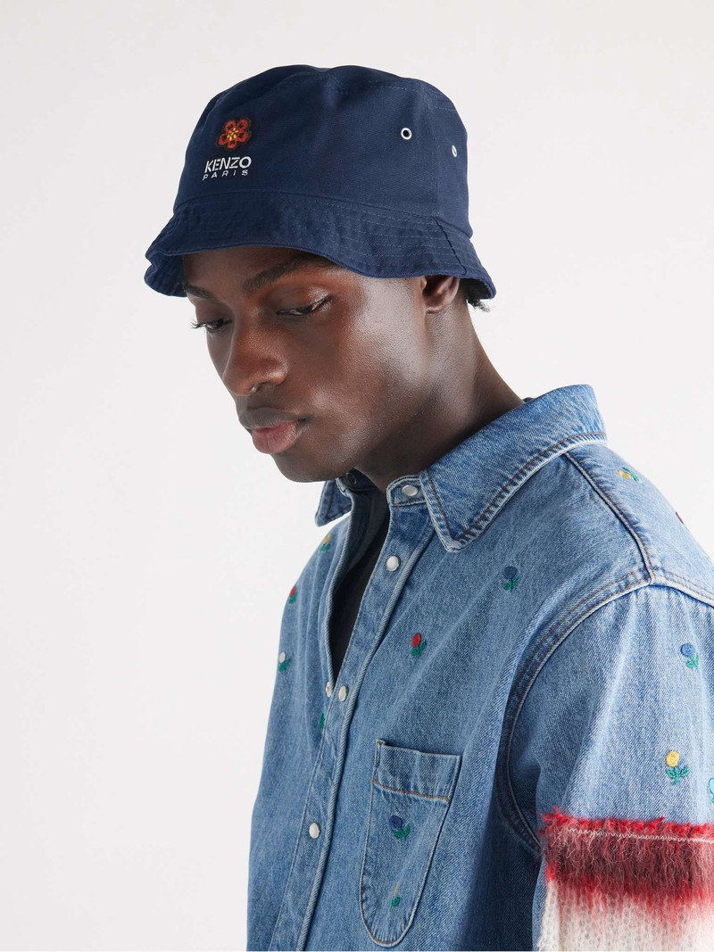 KENZO Appliquéd Logo-Embroidered Cotton-Canvas Bucket Hat outlook