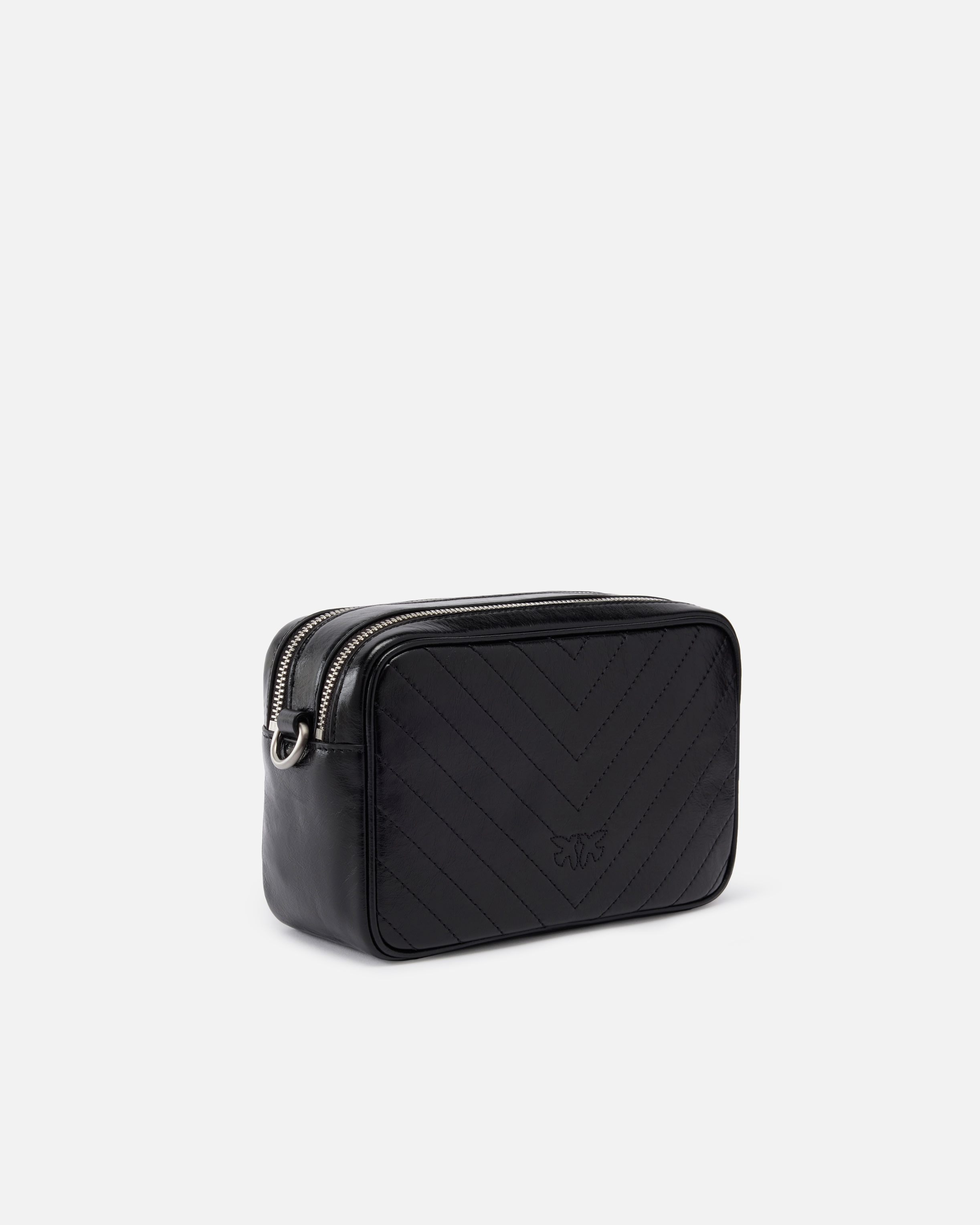 MEDIUM CHEVRON LEATHER CAMERA BAG WITH STRAP - 2
