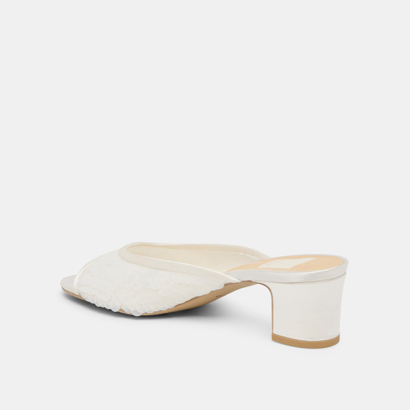INGA HEELS OFF WHITE SEQUIN 7