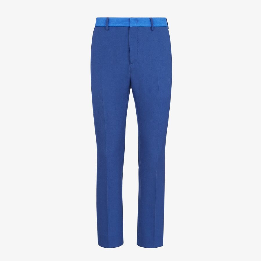 Blue wool pants - 1