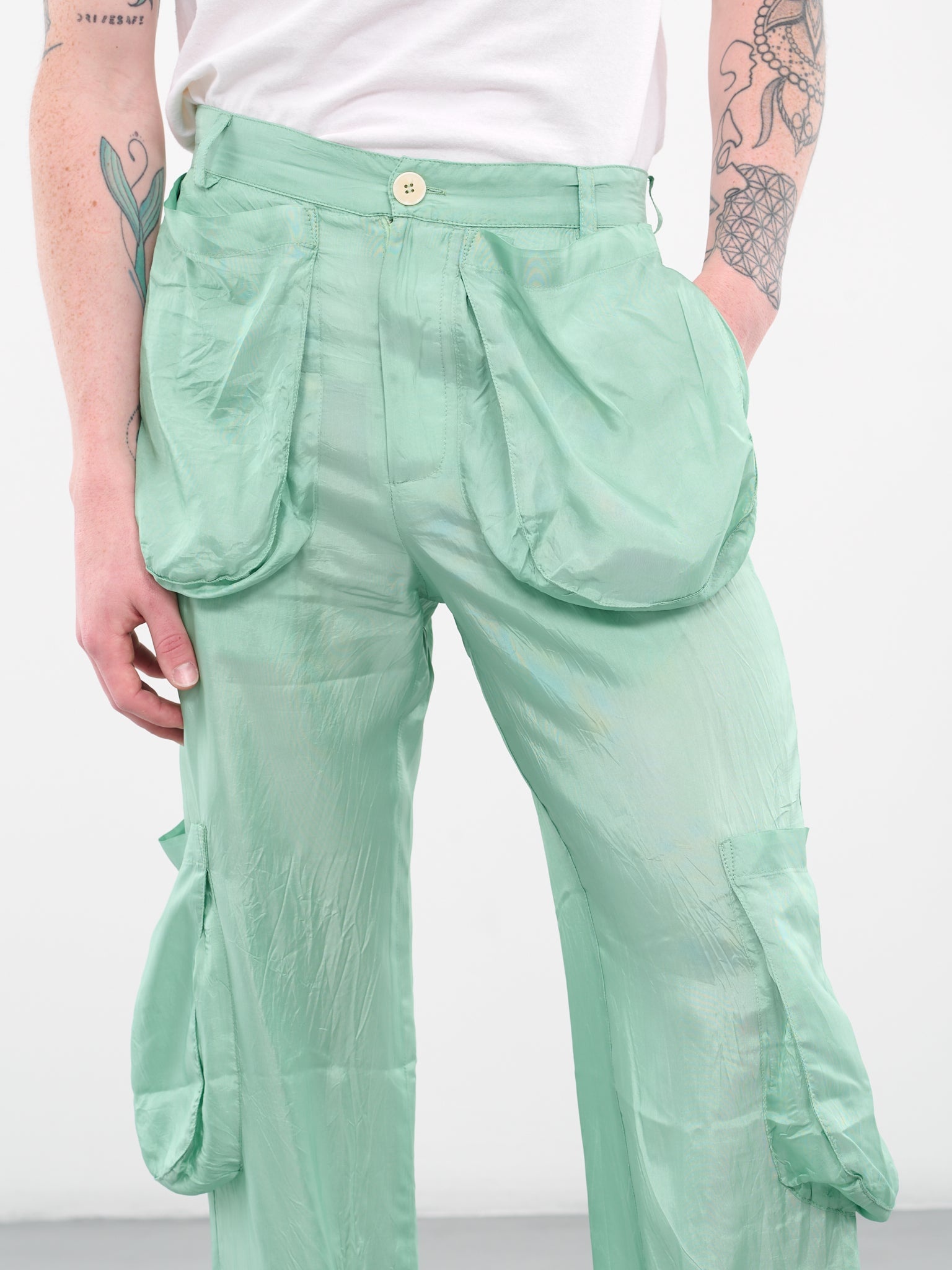 3D Satin Trousers - 4