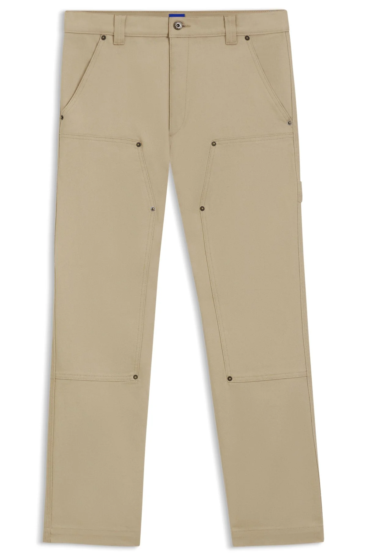 REGULAR-FIT PANTS IN STRETCH-COTTON CANVAS - 1