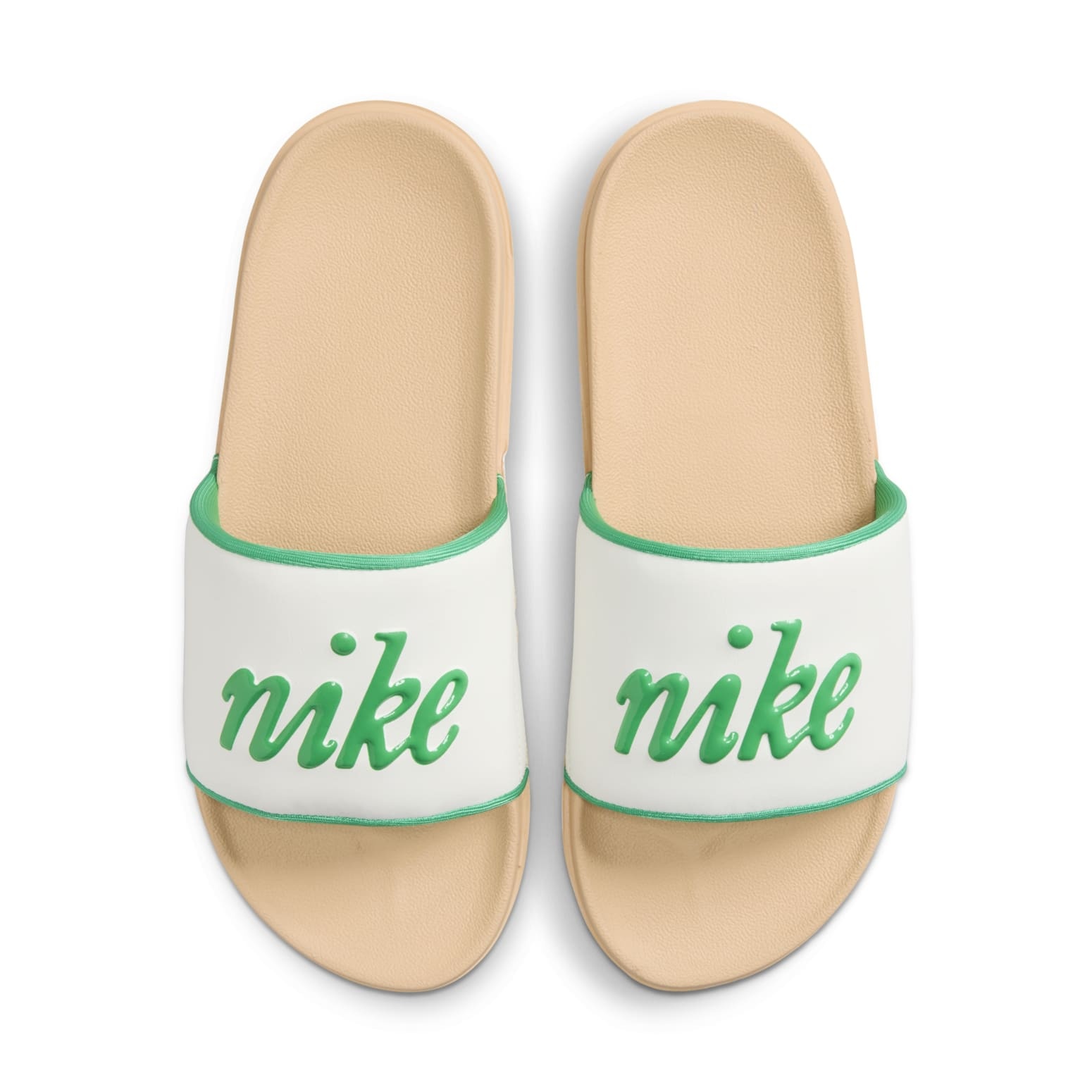 (WMNS) Nike Offcourt Slides 'Sail Stadium Green' BQ4632-110 - 4