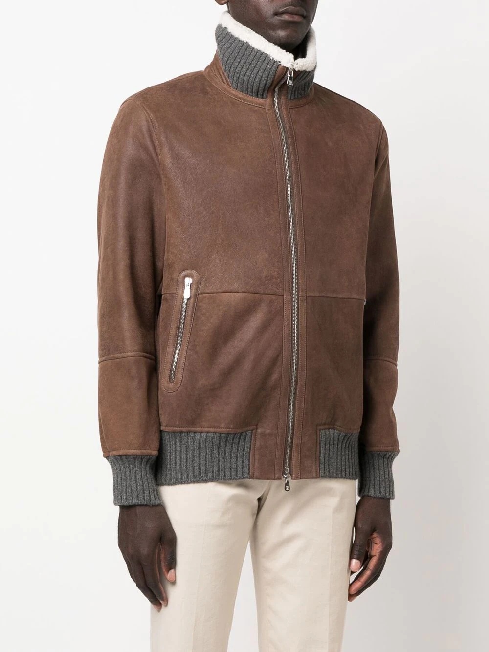 sheepskin bomber jacket - 3