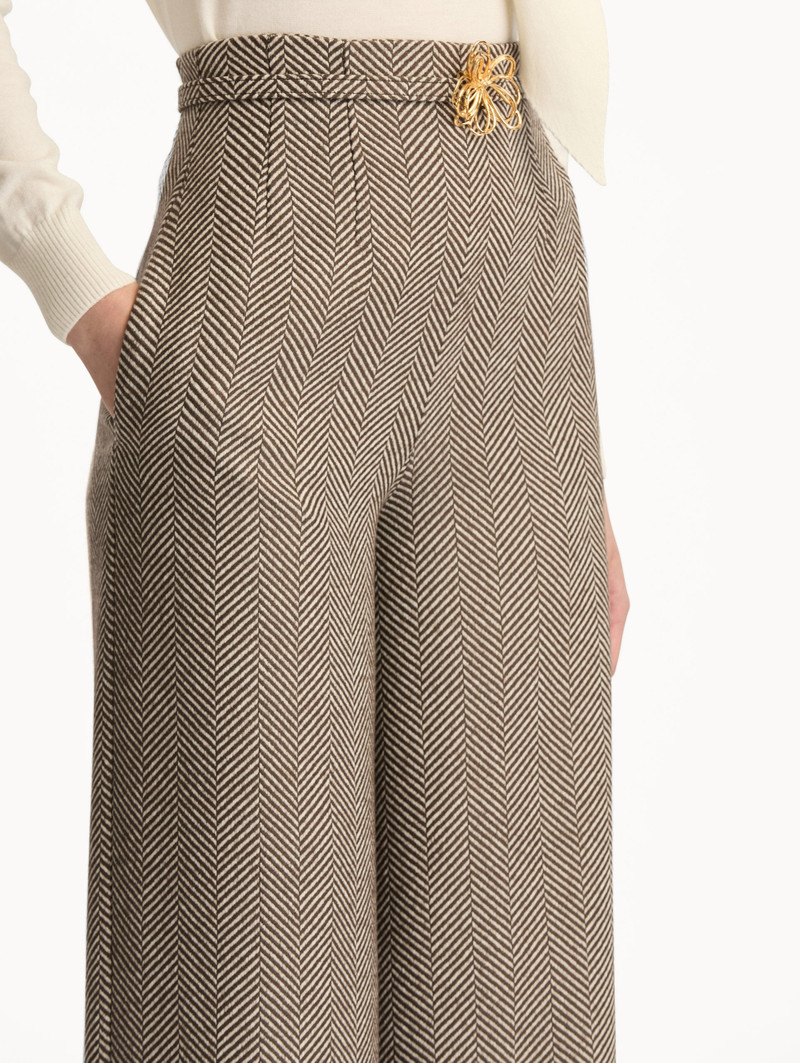 CHEVRON CASHMERE-BLEND PANT 5