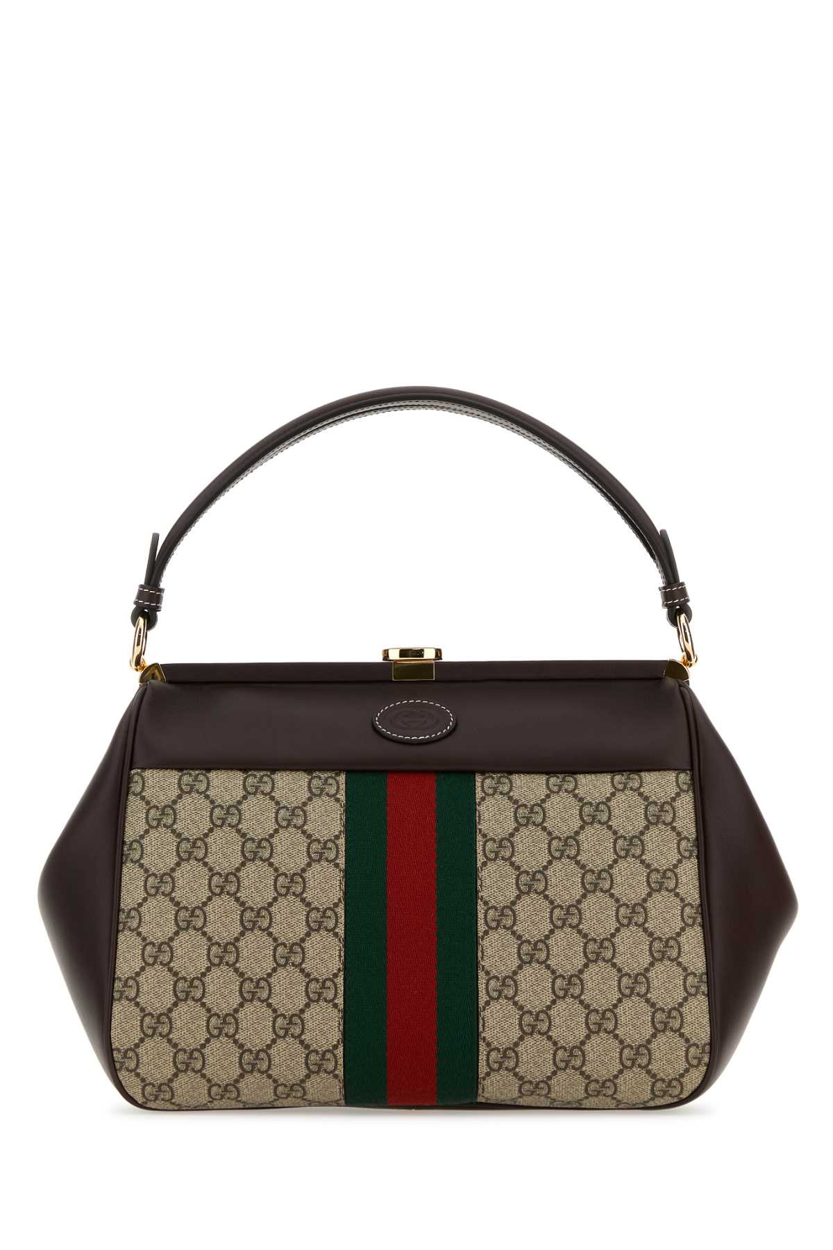 Gucci Women Gg Supreme Fabric And Leather Handbag - 1