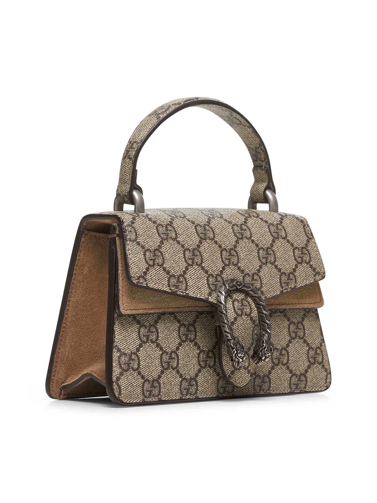 Gucci Women Beige Dionysus Mini Top Handle Bag - 2