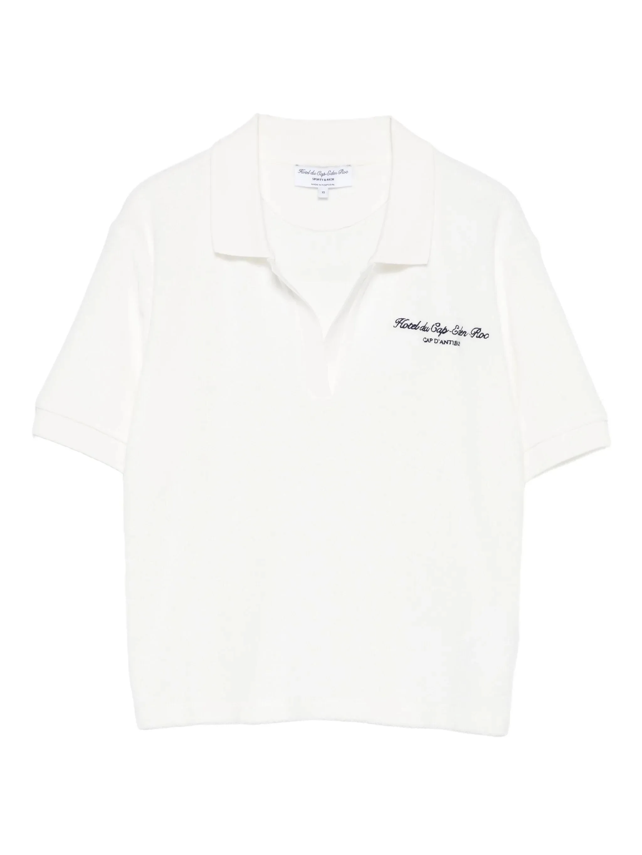 Sporty & Rich Embroidered Cotton Polo Top - 1