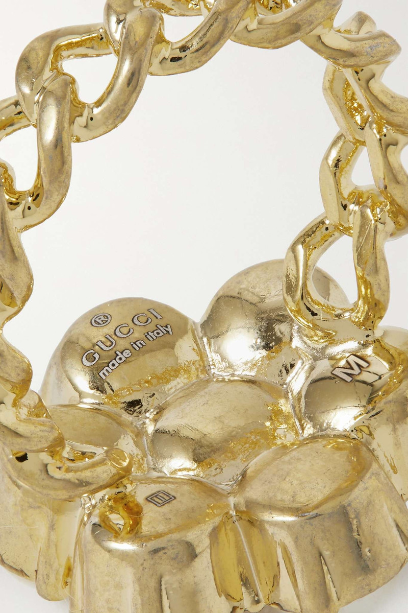 Gold-tone faux pearl ring 4