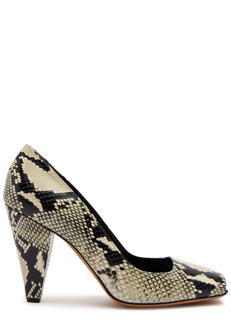 Cedar 90 python-effect leather pumps - 1