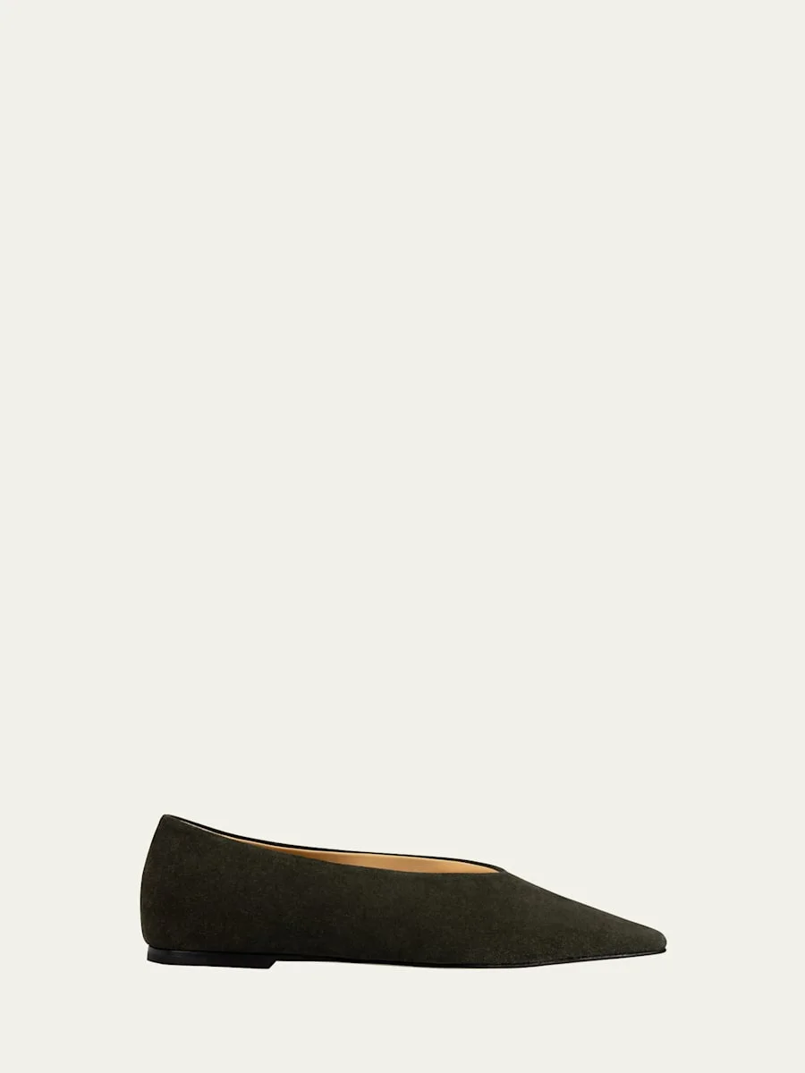 Topo Suede Ballerina Flats - 1
