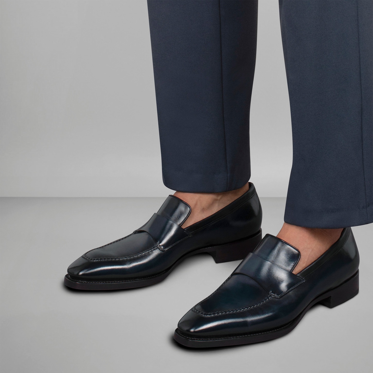 Men’s blue leather Limited Edition penny loafer - 2