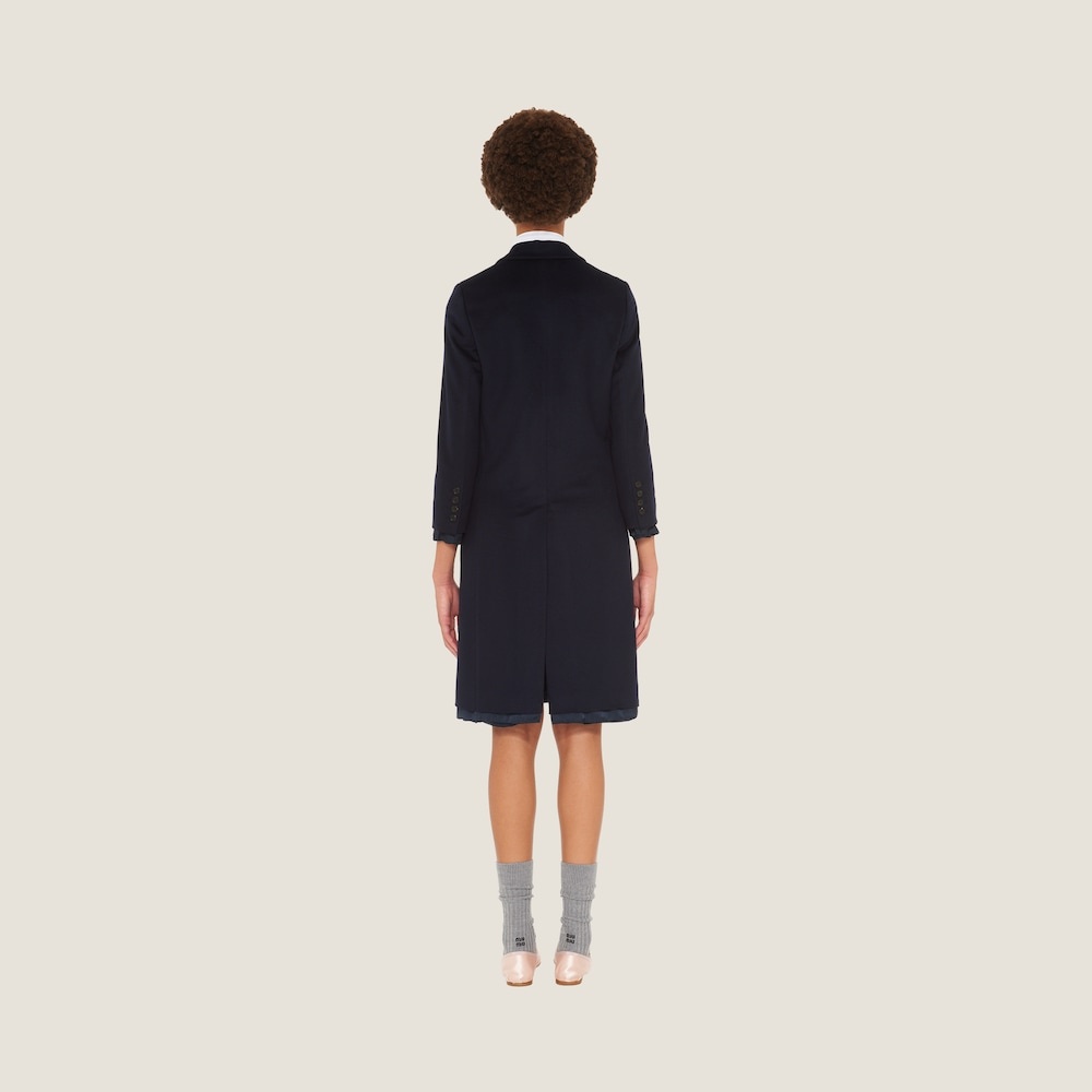 Single-breasted velour coat - 2