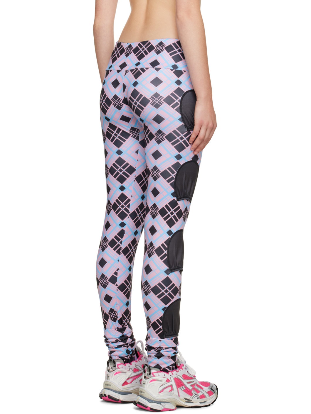 SSENSE Exclusive Black & Pink 'Tennis Ball' Leggings - 3