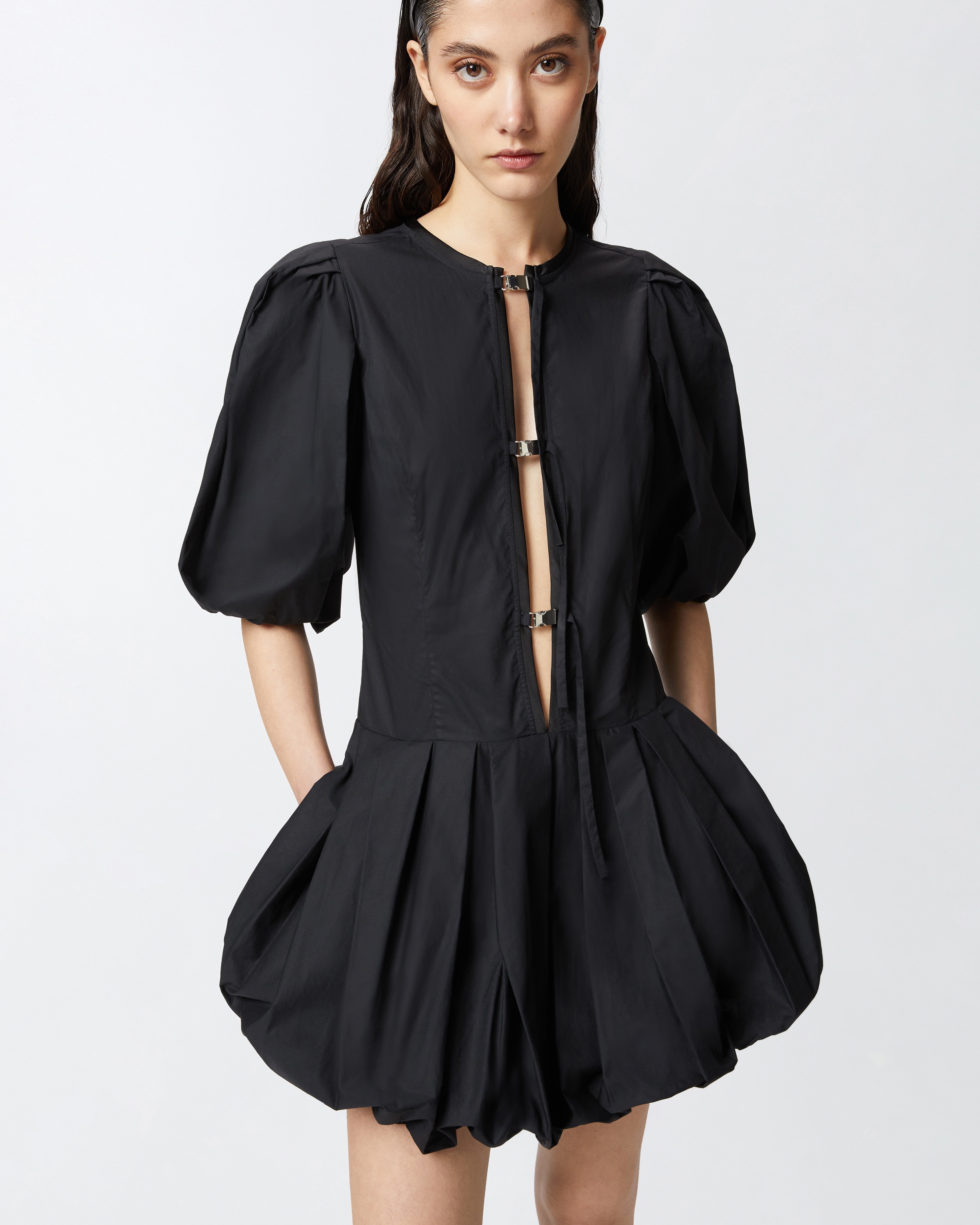 SHORT DRESS WITH BALLOON SKIRT - 5