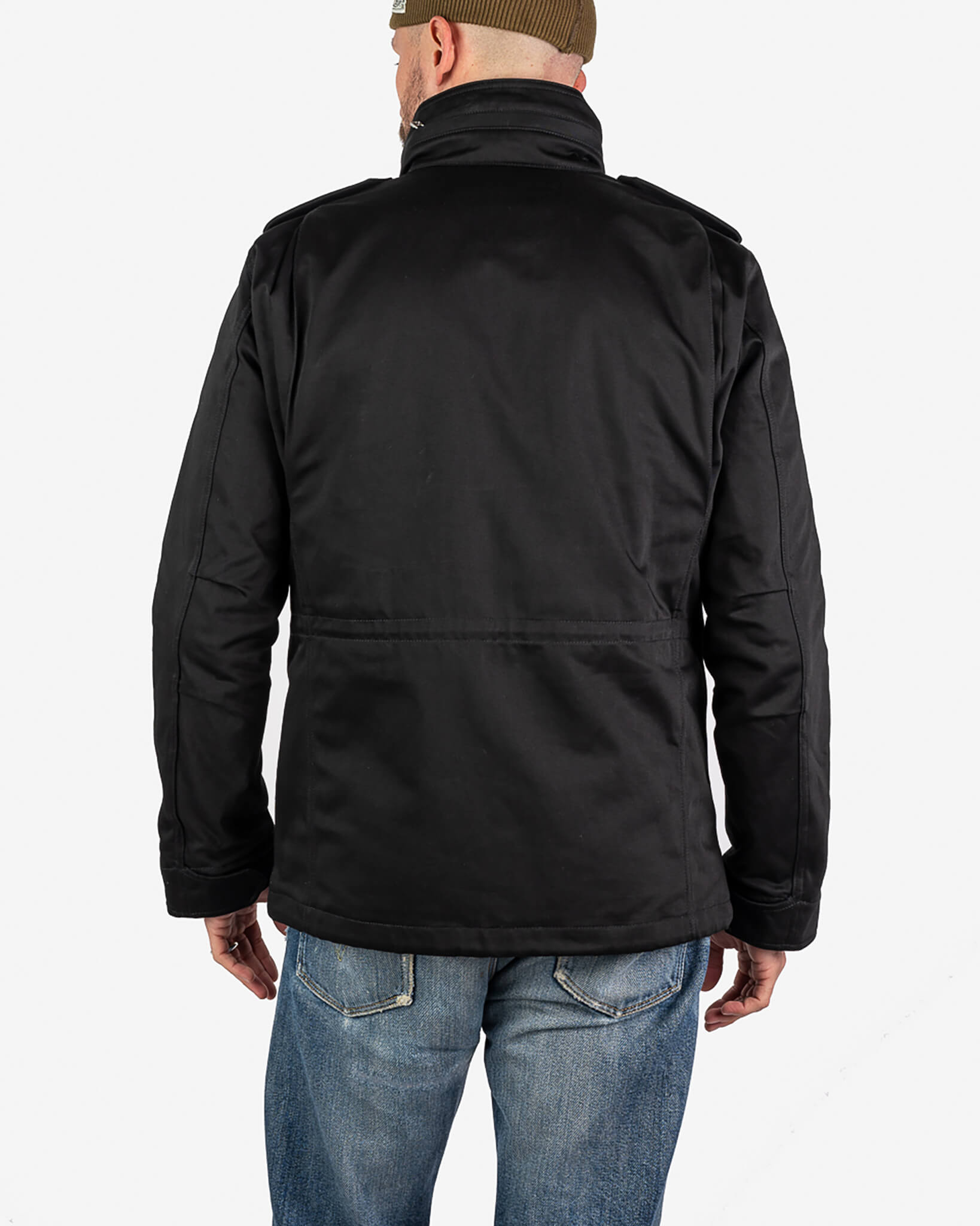 IHM-27-BLK Sateen M65 Field Jacket - Black - 3