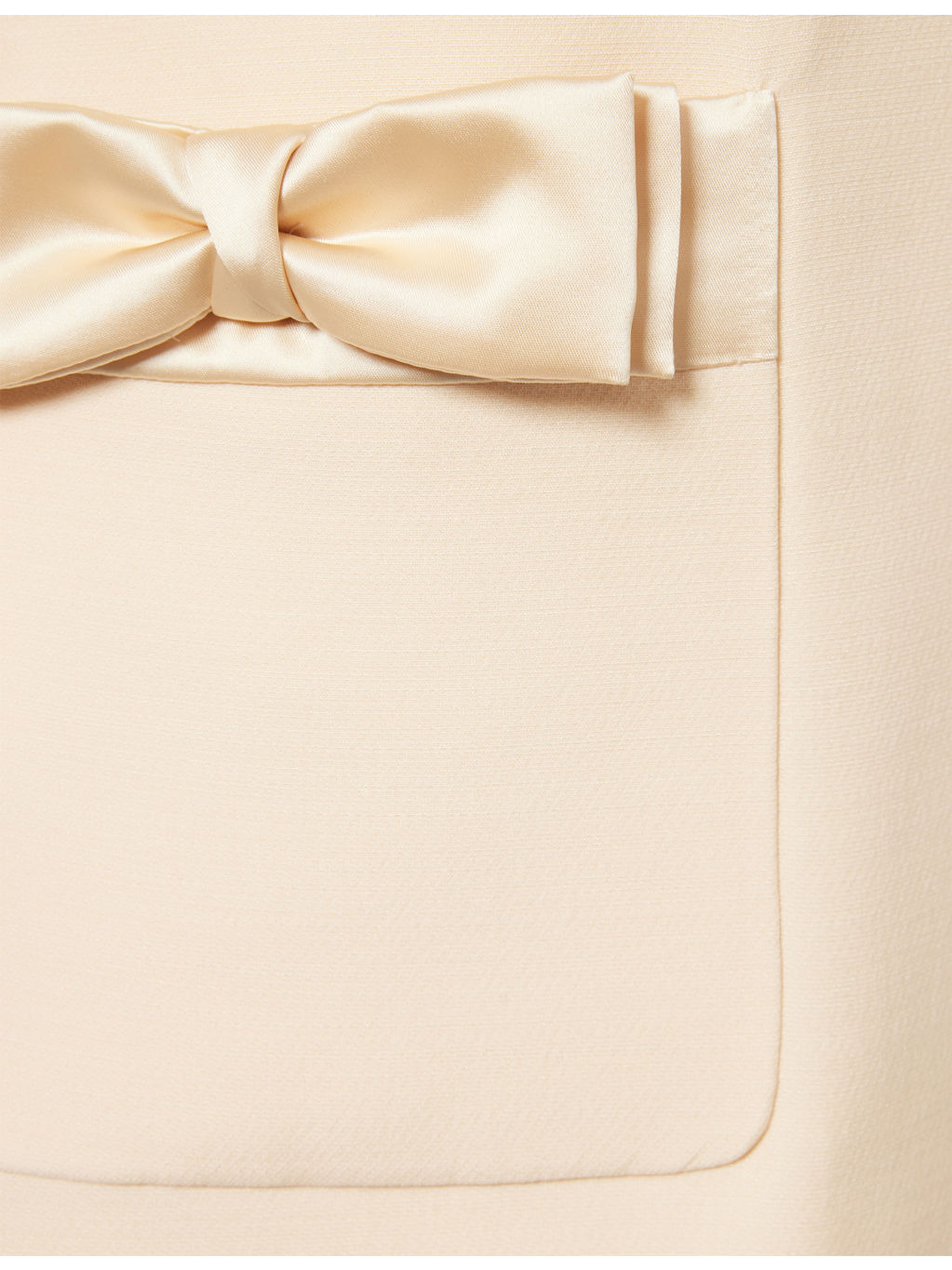 Bow-Embellishment Short-Sleeves Wool And Silk Mini Dress - 7