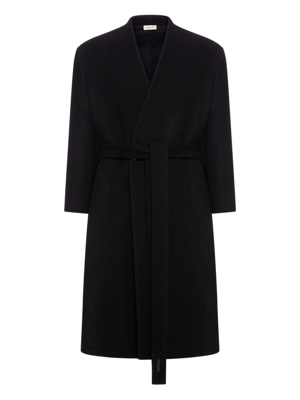 belted wrap coat - 1
