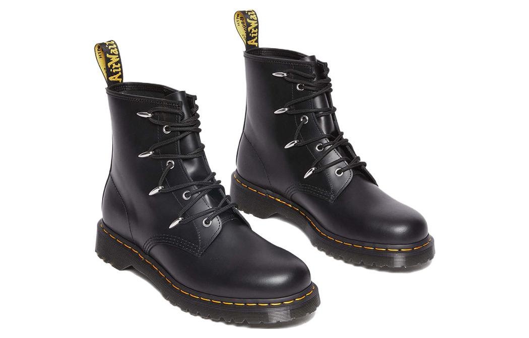 Dr. Martens 1460 Alien Hardware Leather Lace Up Boots 'Black' 31173001 - 4