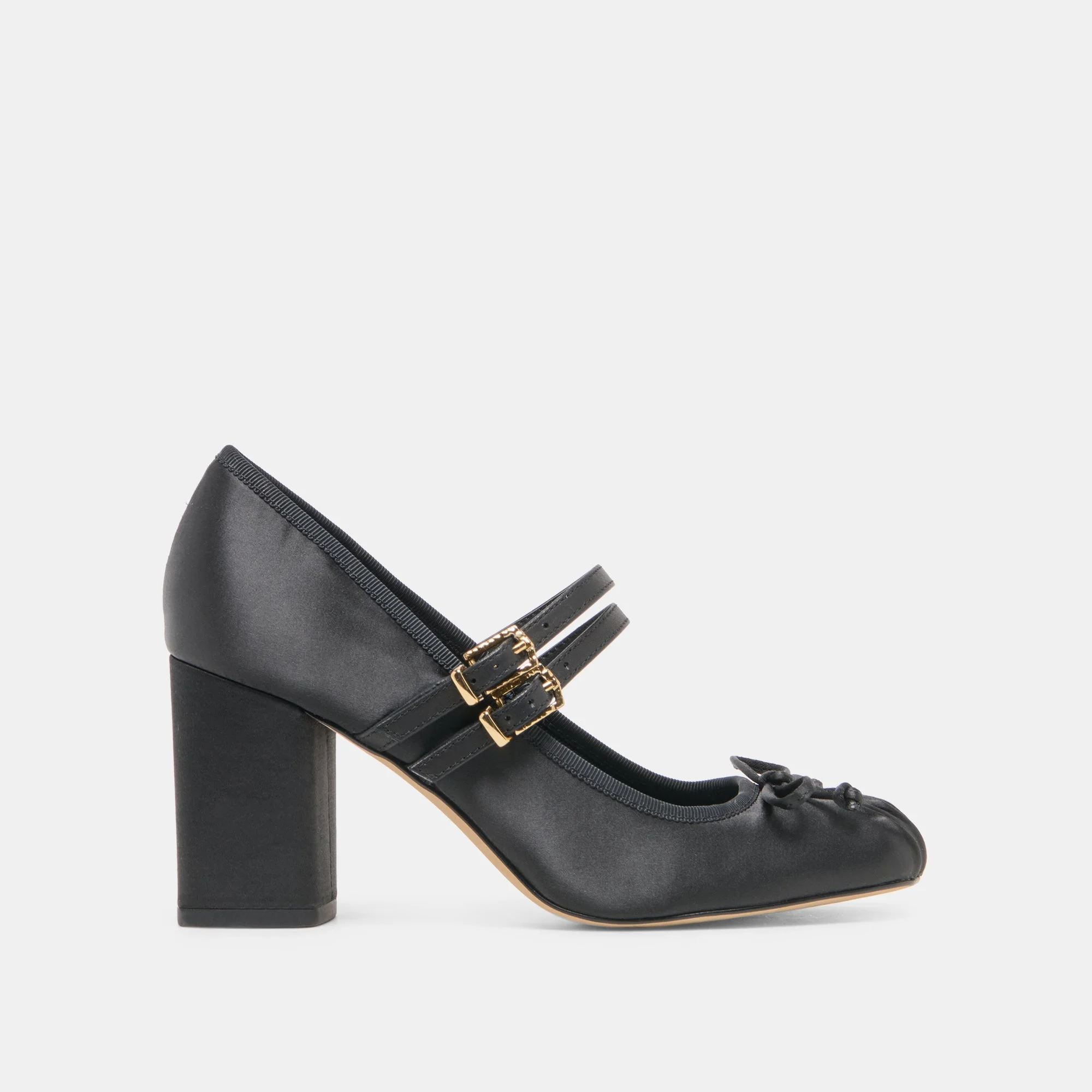 TIARAH HEELS ONYX SATIN - 1
