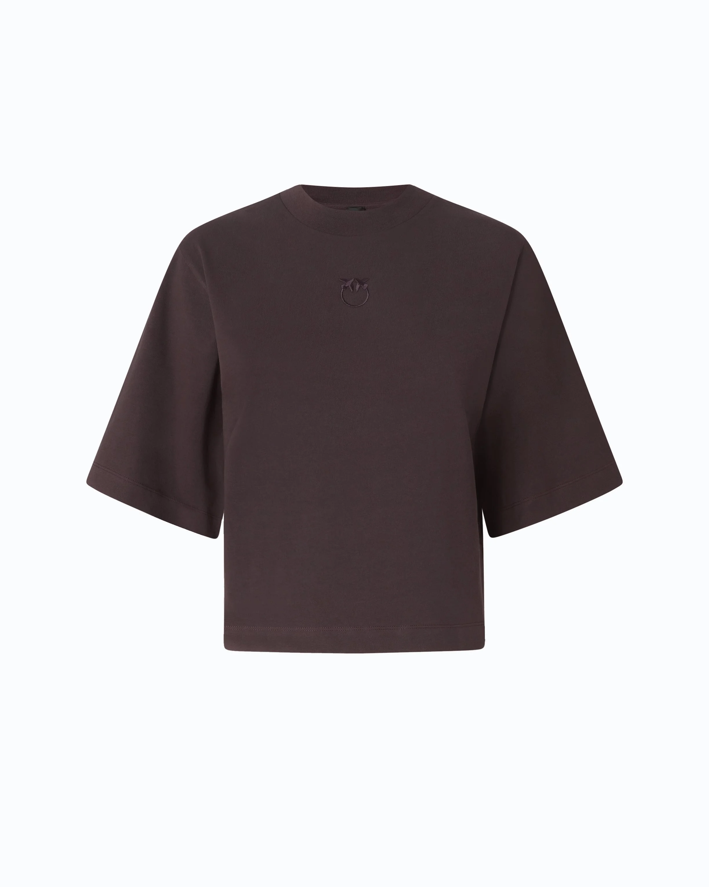 T-SHIRT WITH WIDE SLEEVES AND LOVE BIRDS LOGO - 1