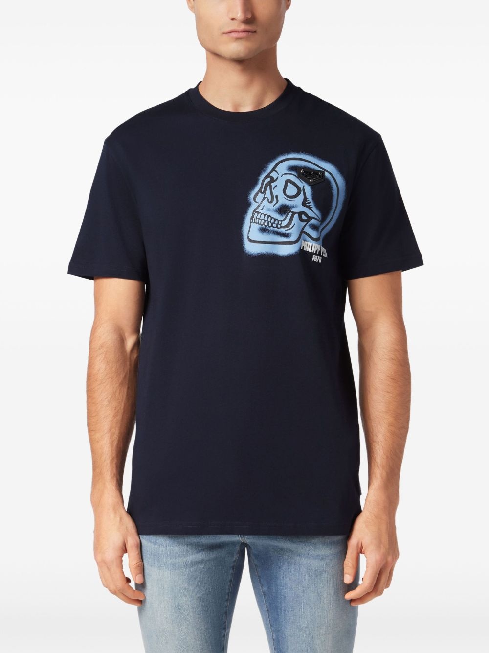 Skull-print round-neck T-shirt - 3