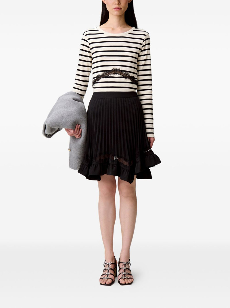 Claudie Pierlot pleated A-line short skirt outlook