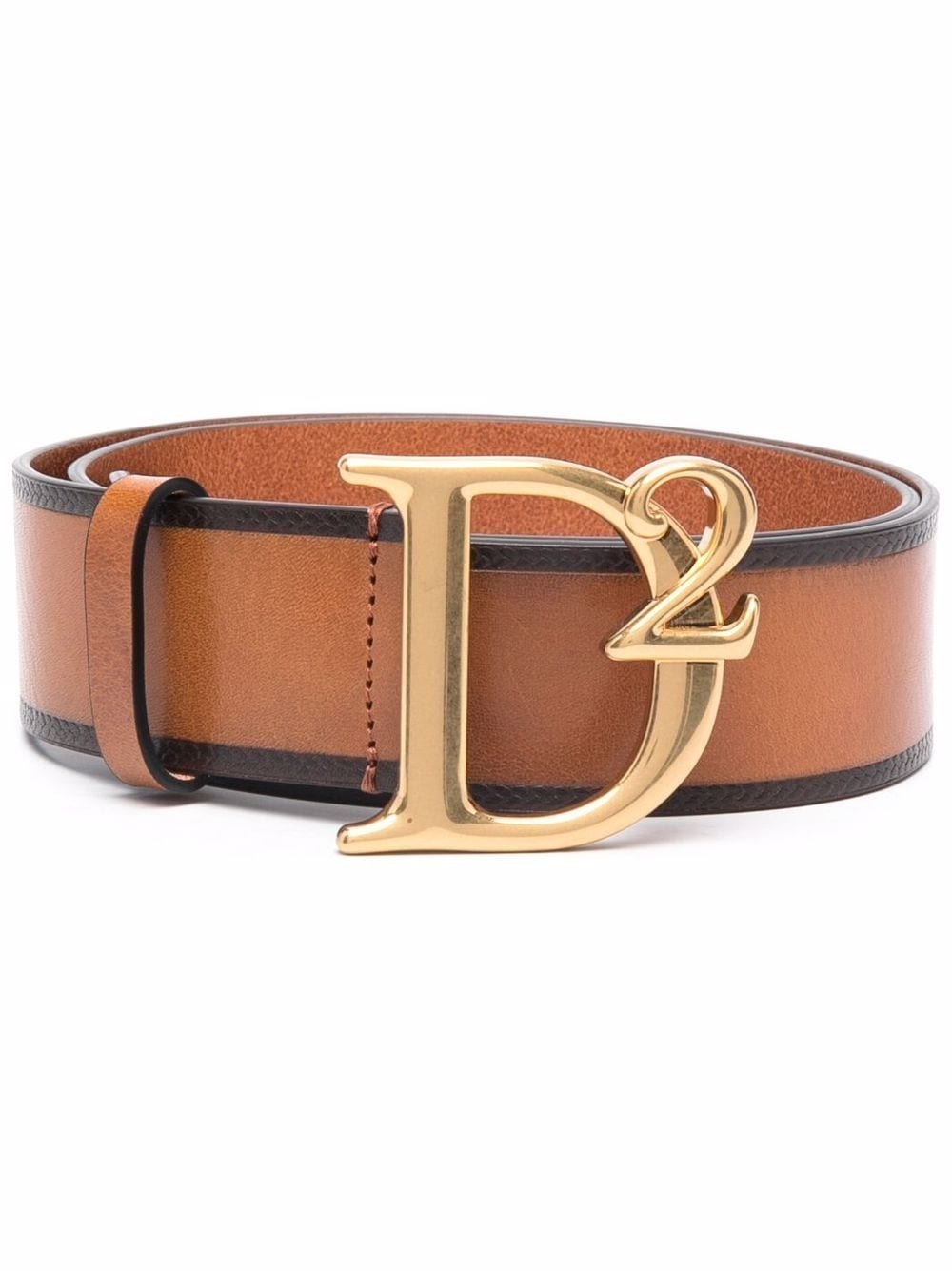 logo-plaque buckle-fastening belt - 1