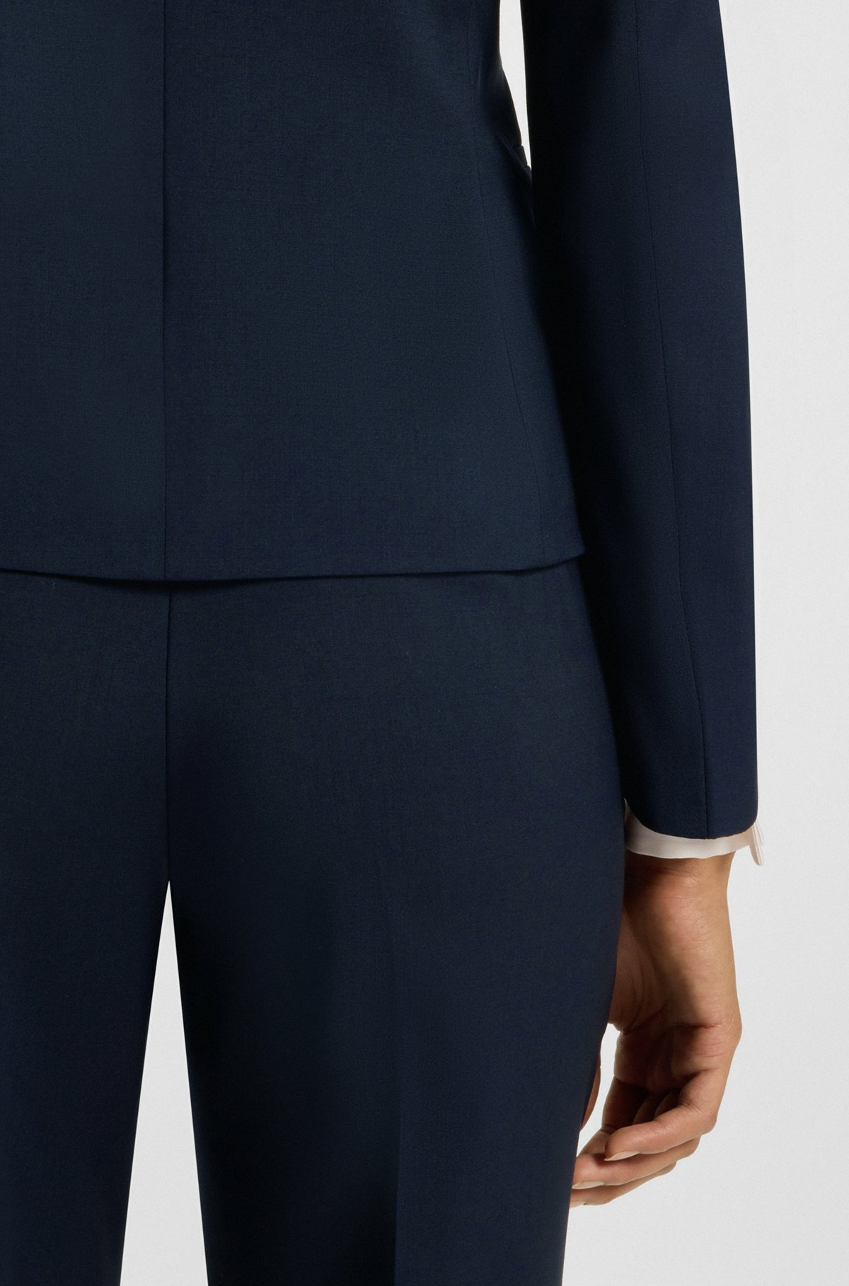 REGULAR-FIT BUTTON-UP JACKET IN VIRGIN WOOL - 6