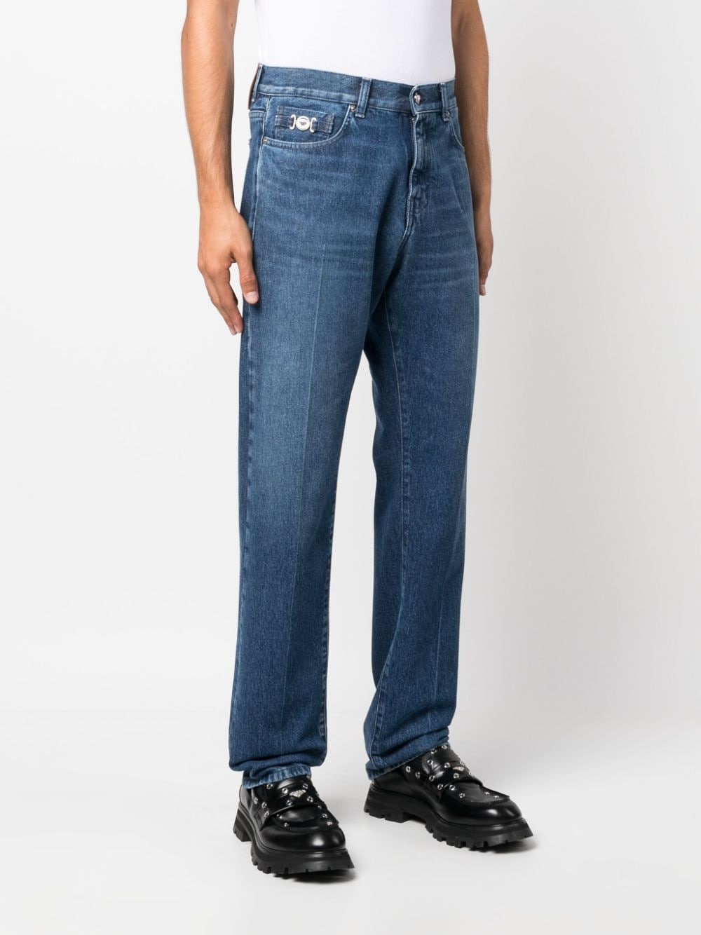 straight-leg mid-rise jeans - 3