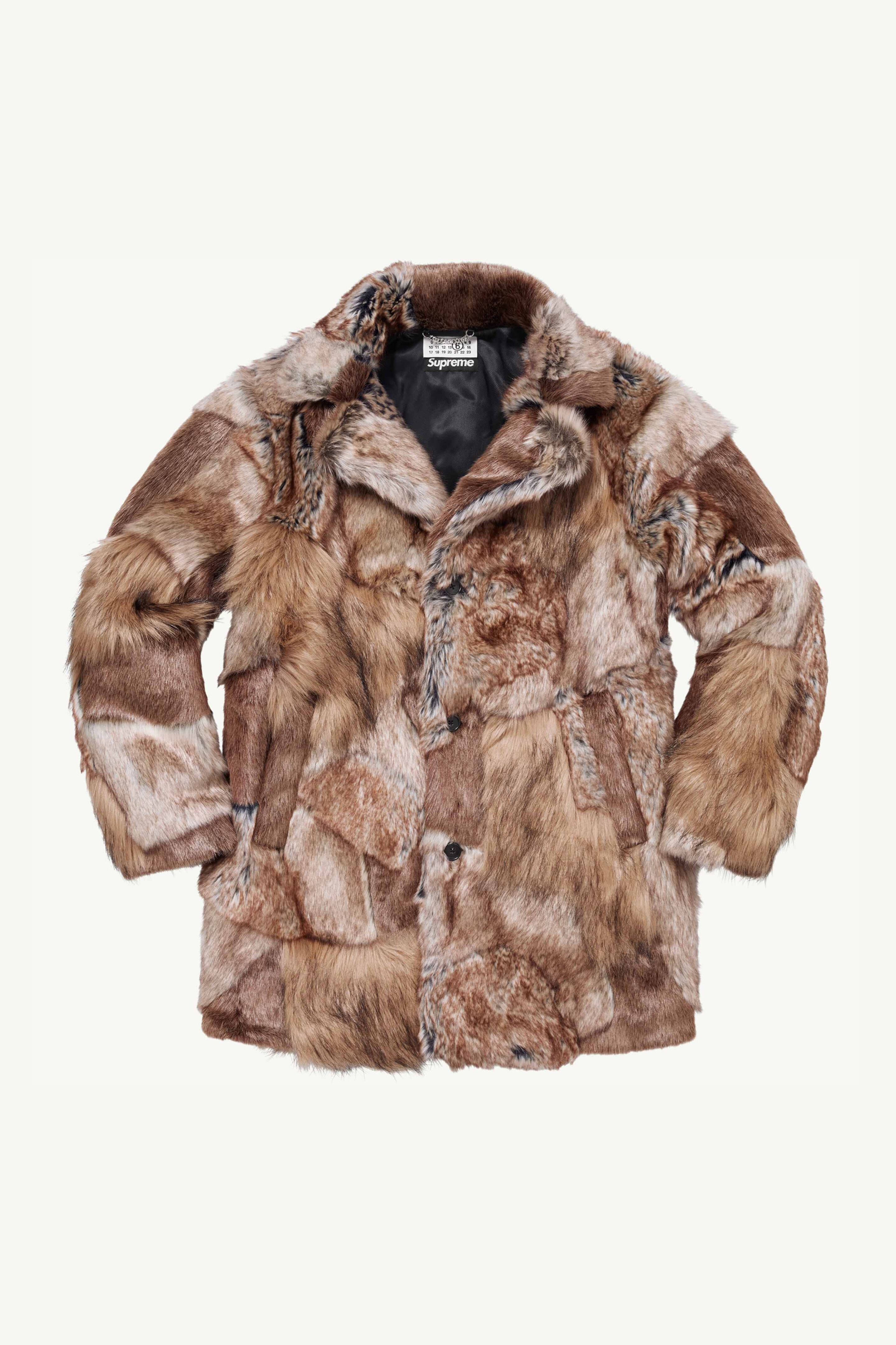 Supreme®/ MM6 Patchwork Faux Fur Coat - 1