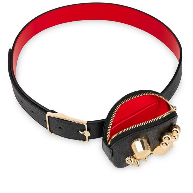 Christian Louboutin Carasky Hybrid Belt BLACK/GOLD outlook