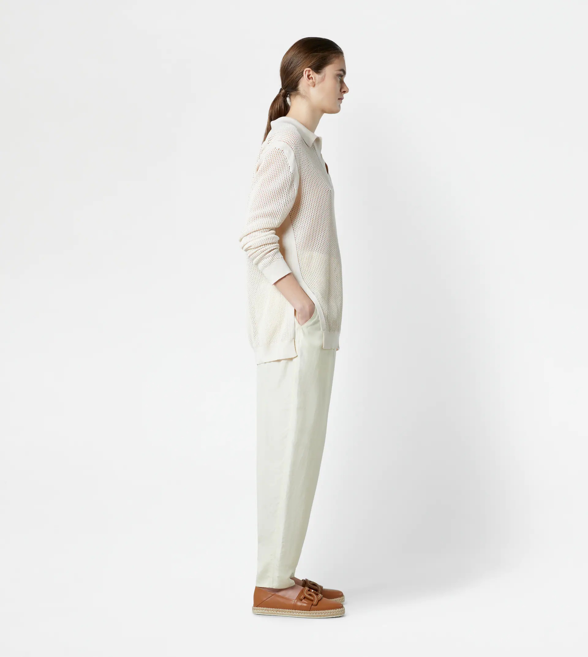KNITTED POLO SHIRT - WHITE - 4